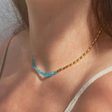 Колие Wave с Мъниста с 18к Златно Покритие