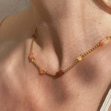 Колие Wave с Мъниста с 18к Златно Покритие