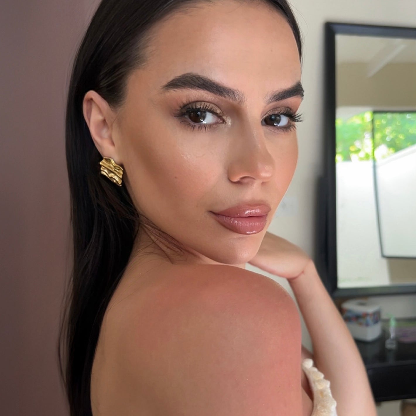 позлатени обеци