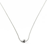 Колие сребристо с топче