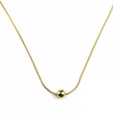 Комплект топче златист - обеци + колие