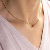 Комплект топче златист - обеци + колие