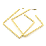 Квадратни златисти обеци