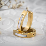 Златисти обеци седеф