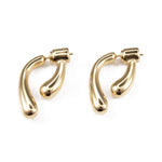 Elegant Обеци Течна Капка с 18К златно покритие, хипоалергенни и водоустойчиви.