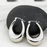 Овални сребристи халки