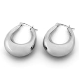 Овални сребристи халки