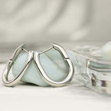 Овални сребристи стоманени обеци