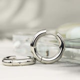 Овални сребристи стоманени обеци