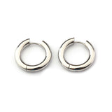 Овални сребристи стоманени обеци