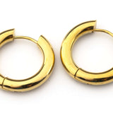 Овални златисти стоманени обеци