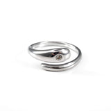 Пръстен Lyna с 18К златно покритие, медицинска стомана 304L, модерен и фин дизайн, регулируем размер.