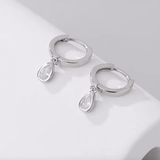 Сребърни Обеци Капка S925 Silver