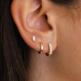 Сребърни обеци Tennis в 2 цвята с 18K златно покритие, елегантно допълнение към всяка визия.