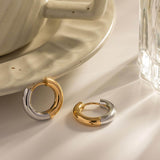 Двойни Халки Хибрид С 18к Златно Покритие