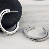 Сребристи халки с камъчета Silver Bliss