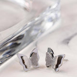 Сребристи обеци пеперуди