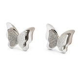 Сребристи обеци пеперуди