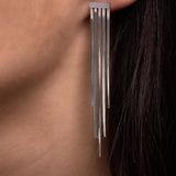 Сребристи обеци пискюл