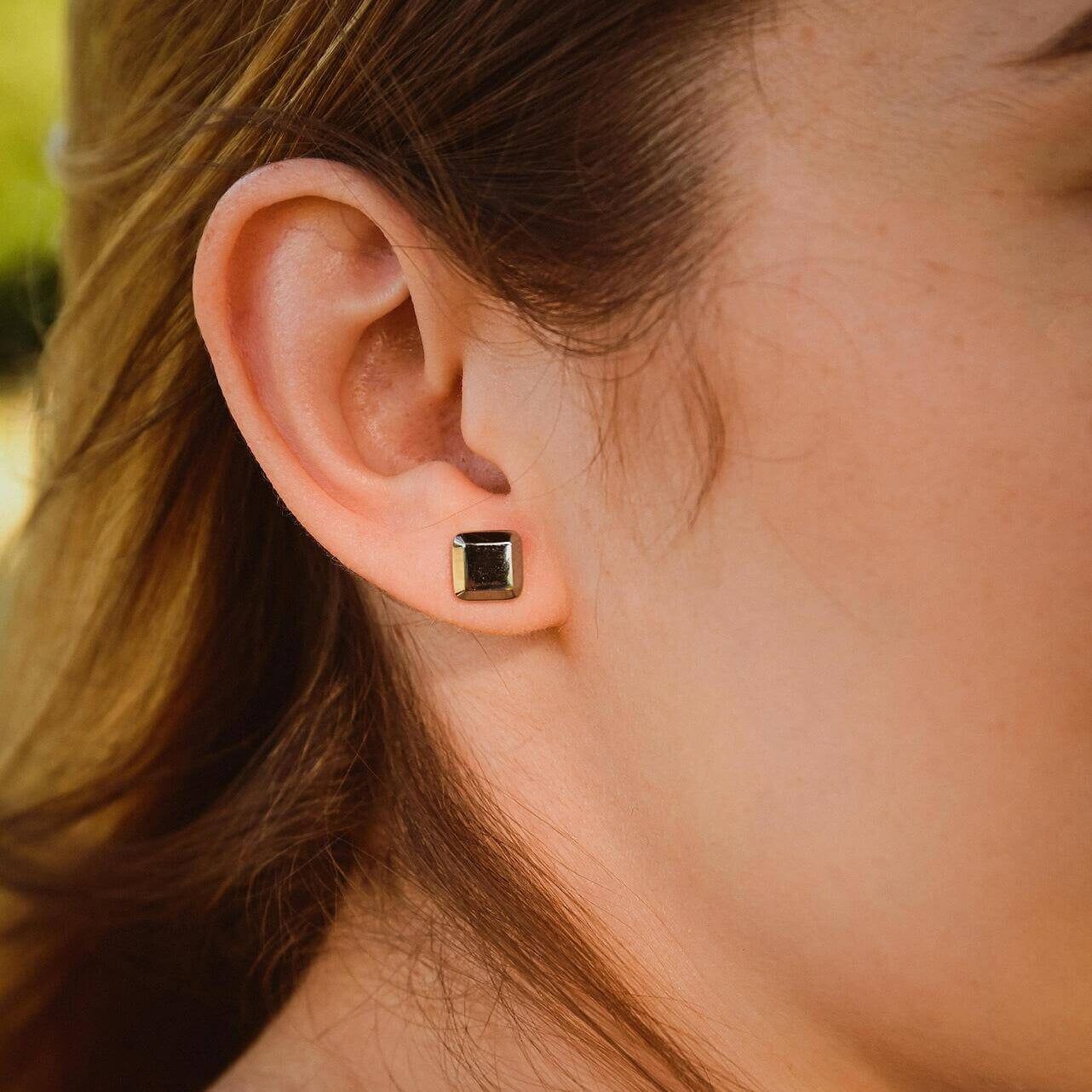 Обеци с Геометрична Форма 18К - 2 цвята