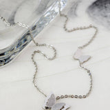 Сребристо колие с пеперуди