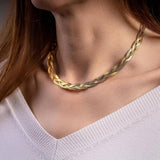 Тройно колие змийска плетка