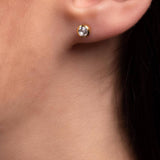 Комплект с блестящ камък- обеци и колие 2 цвята