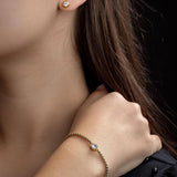 Златист Комплект Serenade- Обеци+ Гривна