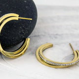 Златисти халки Gold Bliss с 18к златно покритие