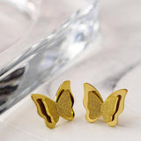 Златисти обеци пеперуди