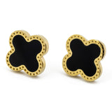 Златисти обеци с черен ефект