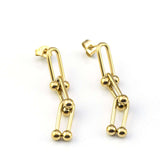 Златисти обеци с интересен дизайн