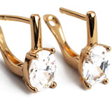 Златисти Обеци Кристал