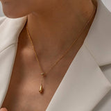 Златисто Колие Капка с 18к Златно Покритие