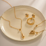 Златисто Колие Капка с 18к Златно Покритие