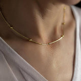 Златисто колие с топчета