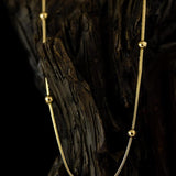 Златисто колие с топчета